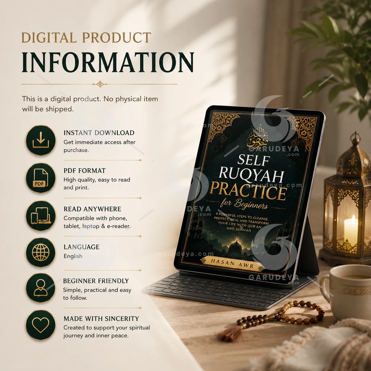 Self Ruqyah Practice Guide for Beginners | Quranic Healing, Spiritual Protection (PDF eBook)