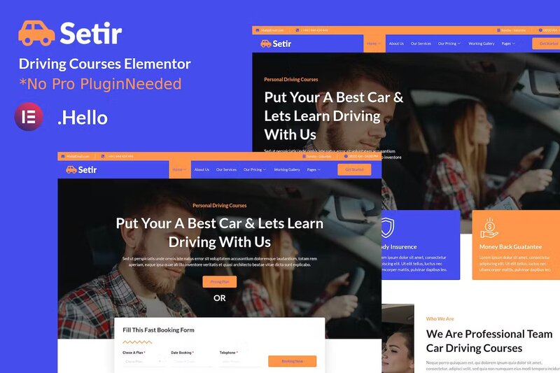 Setir – Driving Courses Elementor Template Kit