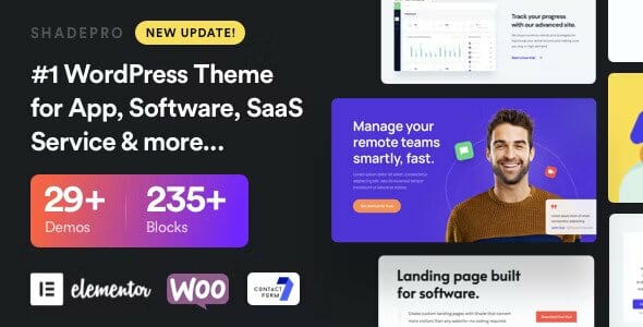 ShadePro – Startup & SaaS WordPress Theme