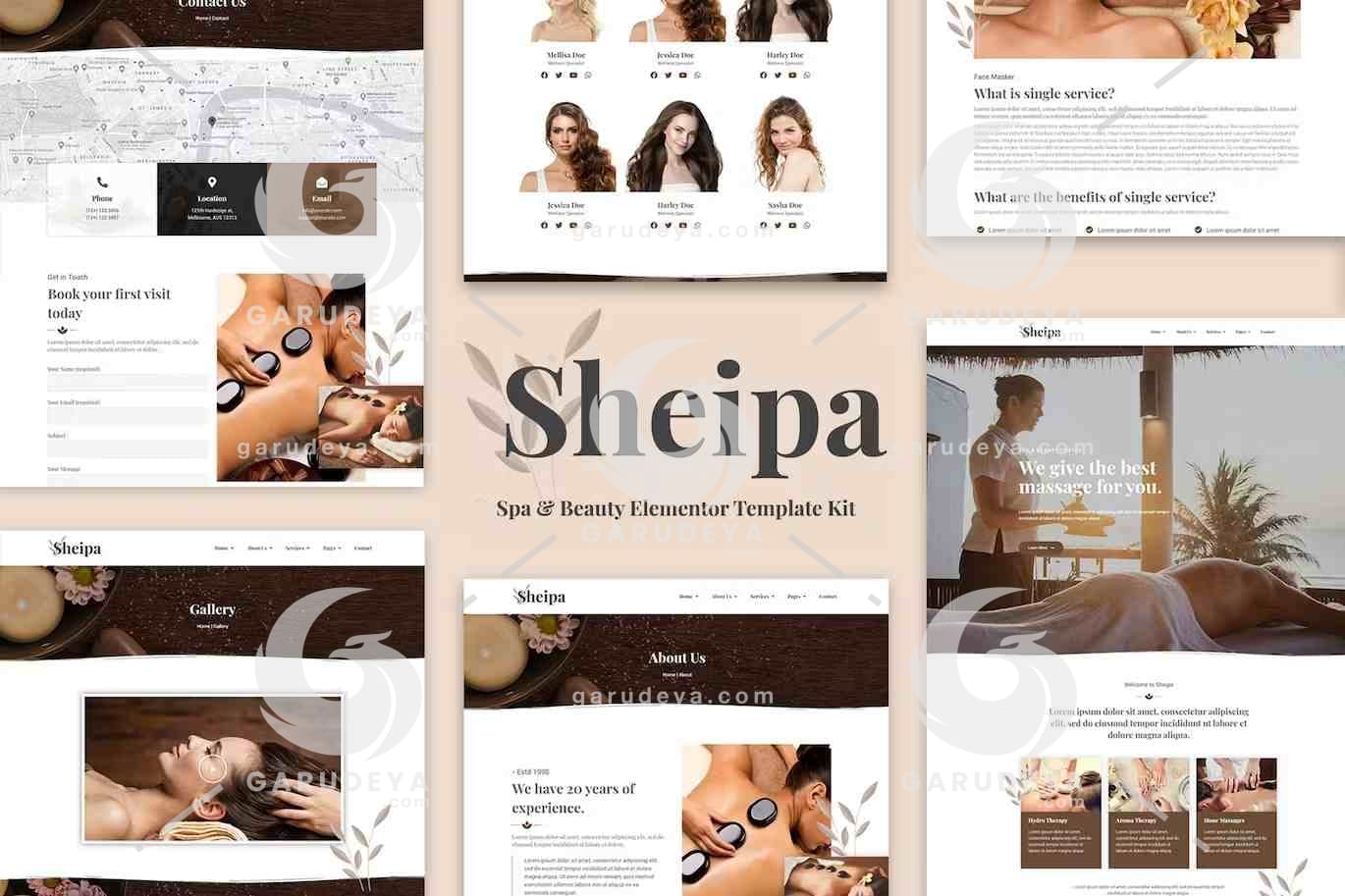 Sheipa – Spa & Beauty Elementor Template Kit