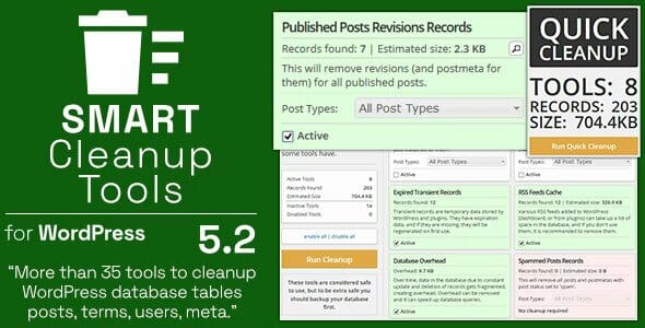 Smart Cleanup Tools – Plugin for WordPress