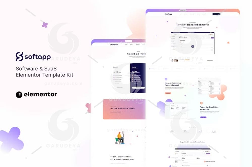 Softapp – Software & SaaS Elementor Template Kit