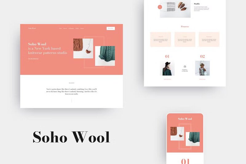 SohoWool – Handmade Craft Patterns Elementor Template Kit