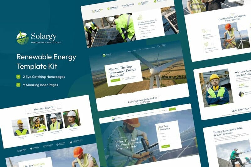 Solargy – Solar & Alternative Energy Elementor Template Kit