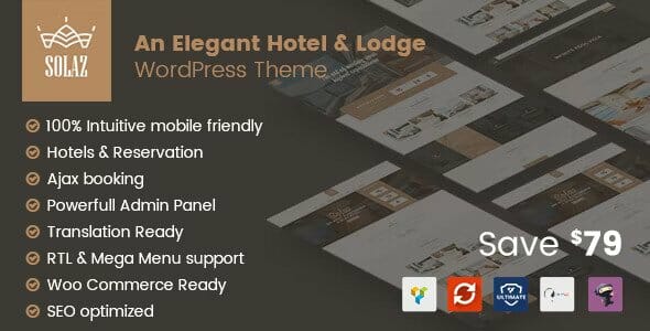 Solaz – An Elegant Hotel & Lodge WordPress Theme