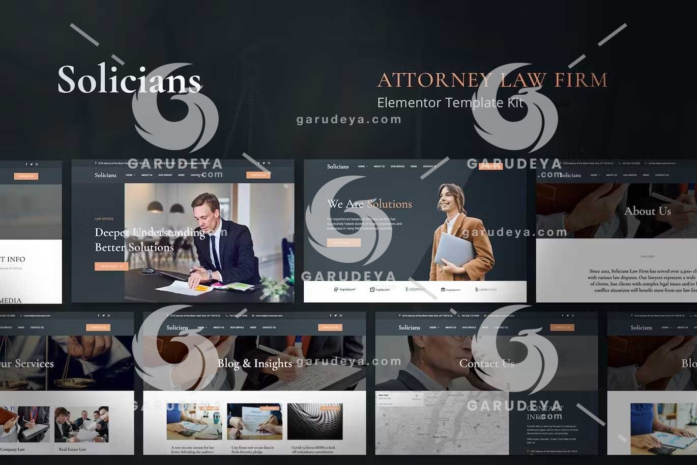 Solicians - Attorney Law Firm Elementor Template Kit