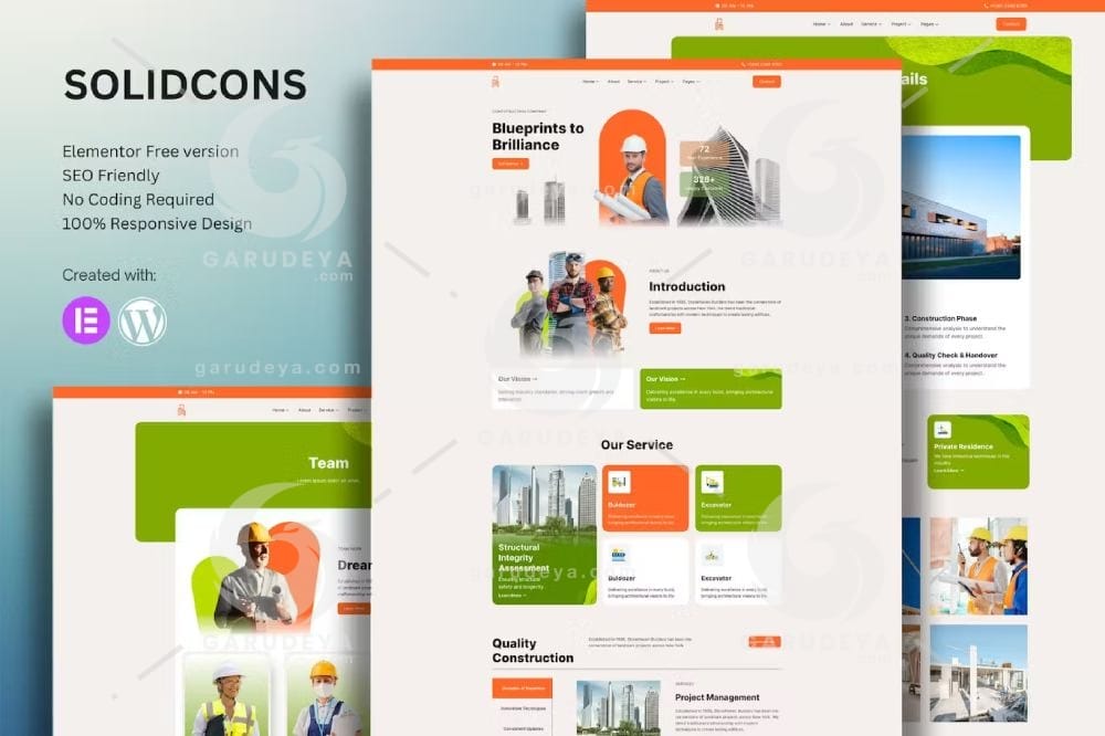 Solidcons – Construction And Industry Elementor Template Kit