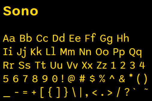 Sono Font