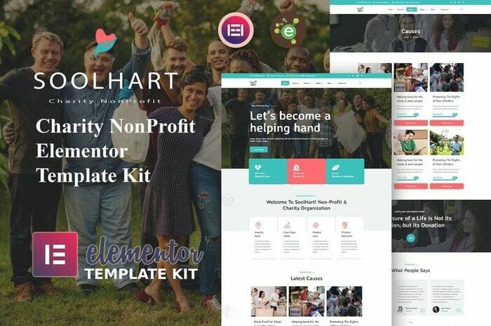 SoolHart - Charity NonProfit Elementor Template Kit