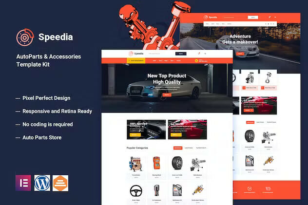 Speedia - AutoParts & Accessories Elementor Template Kit