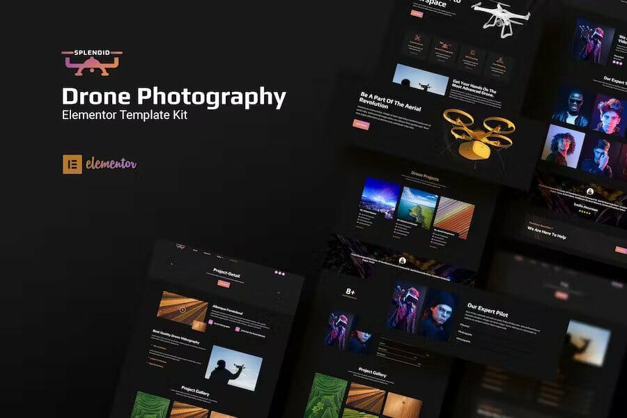 Splendid – Drone Photography Elementor Template Kit
