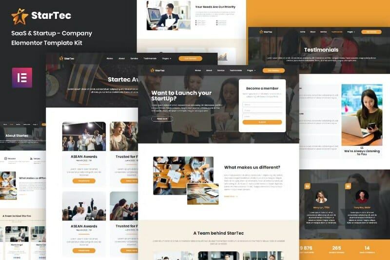 StarTec - Saas Elementor Template Kit