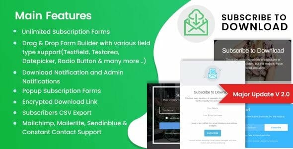 Subscribe to Download - An advanced subscription plugin for WordPress