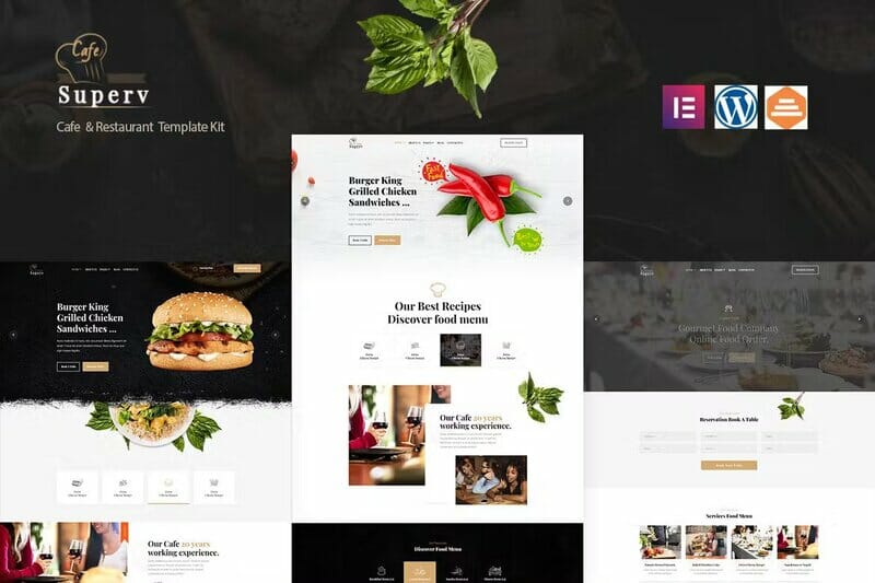 Superv Cafe – Restaurant Elementor Template Kit