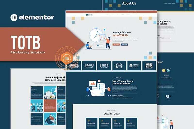 TOTB – Marketing Solution Elementor Template kit