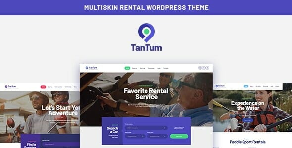 TanTum | Car, Scooter, Boat & Bike Rental Services WordPress Theme