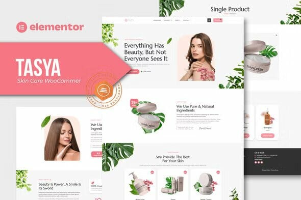 Tasya – Skin Care WooCommerce Elementor Template Kit