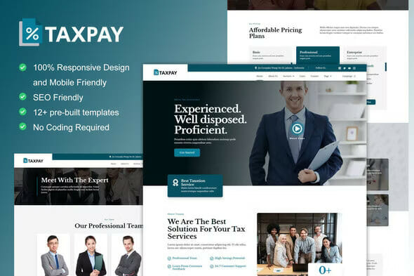 TaxPay – Advisor & Financial Consulting Elementor Template Kit