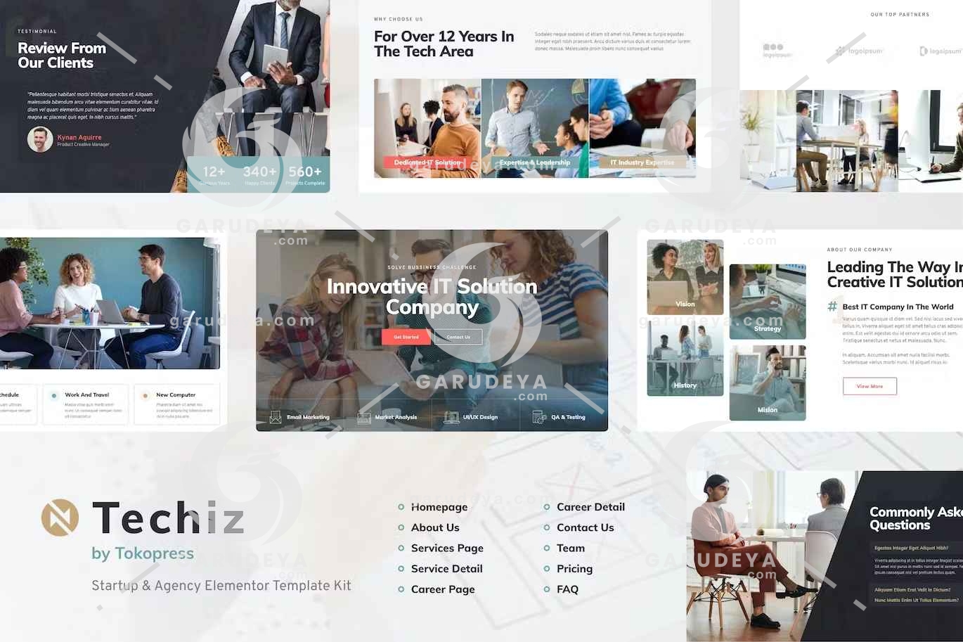 Techiz - IT Solutions & Services Company Elementor Template Kit