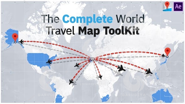 The Complete World Travel Map ToolKit – Videohive 23662625