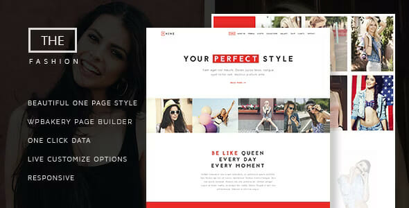 The Fashion - Model Agency One Page Beauty Theme