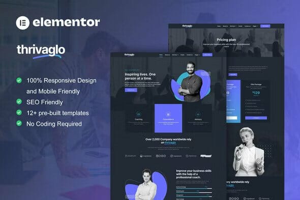 Thrivaglo – Business Coach Elementor Template Kit