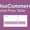 Tiered Pricing Table for WooCommerce