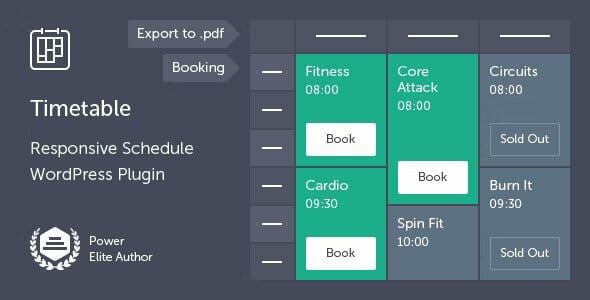 Timetable Responsive Schedule For WordPress