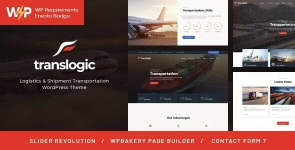 Translogic Logistics & Shipment Transportation WordPress Theme