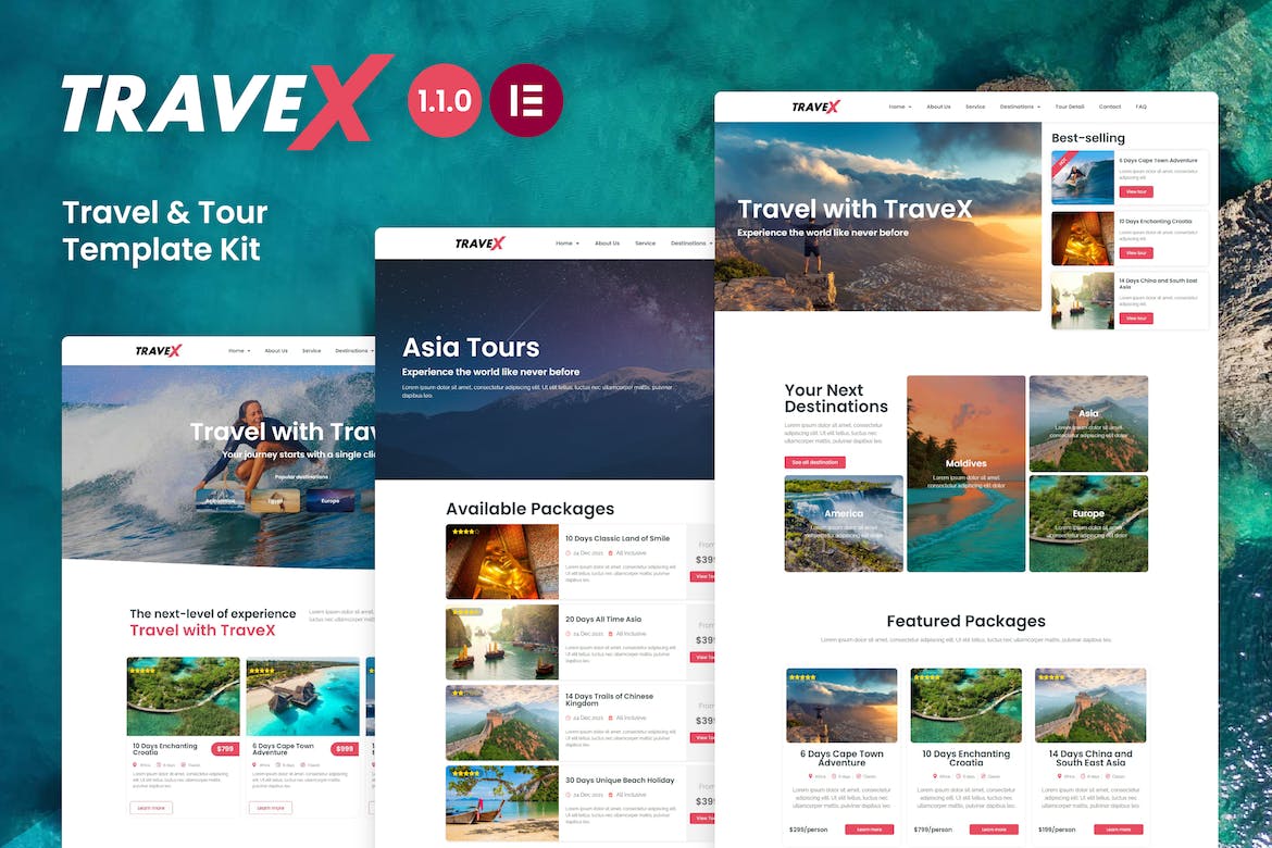 TraveX - Travel & Tour Agency Template Kit