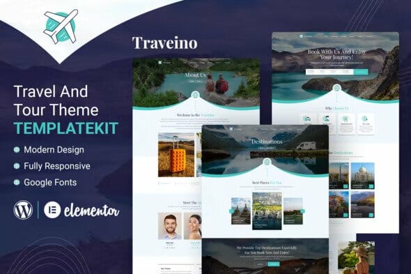 Traveino – Travel Agency Elementor Template Kit