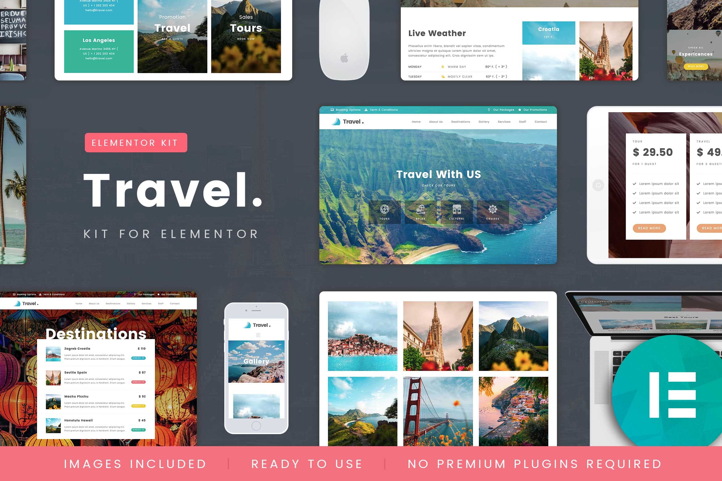 TravelTour - Travel & Booking Elementor Template Kit