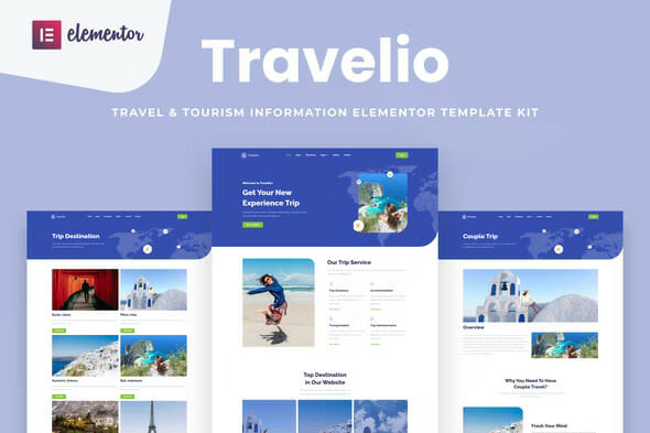 Travelio – Travel & Tourism Elementor Template Kit