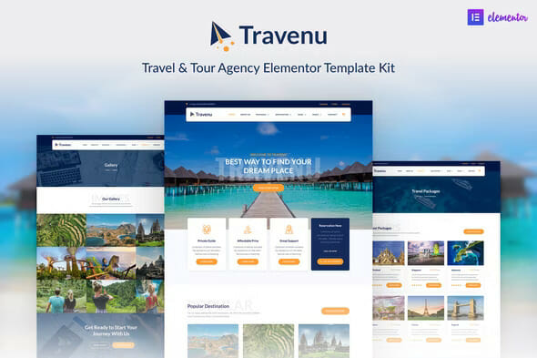 Traviny Travel Agency Elementor Template Kit