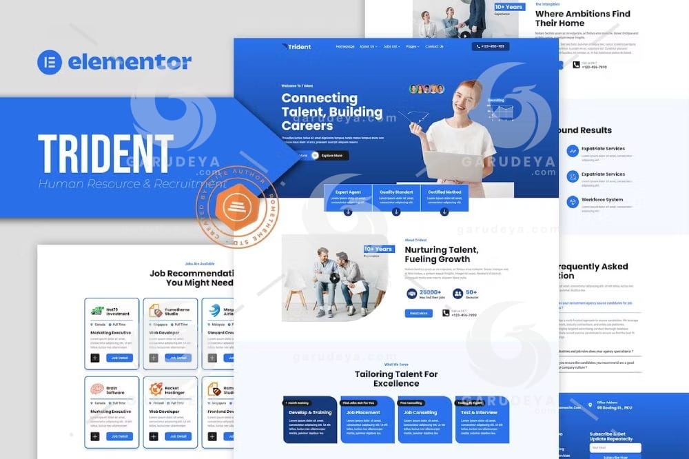 Trident - Human Resources & Recruitment Agency Elementor Template Kit