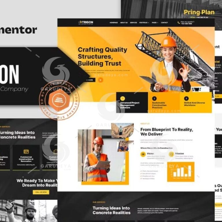 Trigon Construction Elementor Template Kit