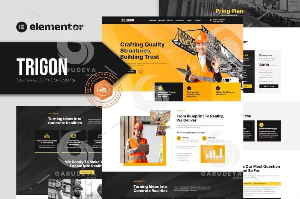 Trigon – Construction Elementor Template Kit