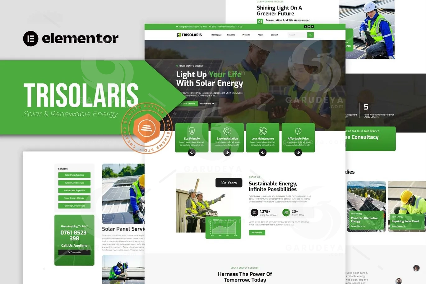 Trisolaris – Solar & Renewable Energy Elementor Template Kit