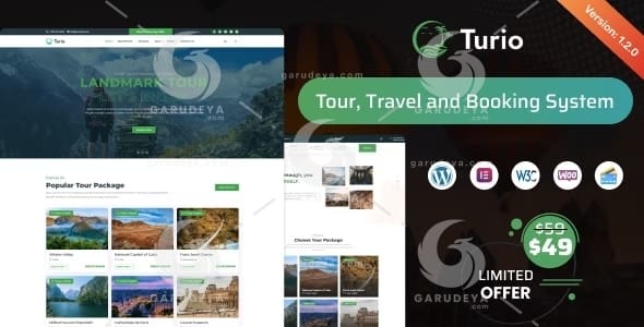 Turio – Tour and Travel WordPress Theme Tourism Agency