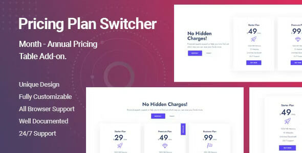 Ultimate Pricing Plan Switcher Addon for Elementor