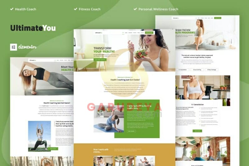 UltimateYou – Health Coach Elementor Template Kit