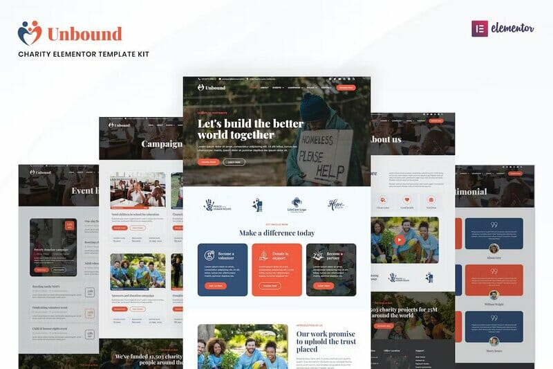 Unbound – Charity & Nonprofit Template Kit