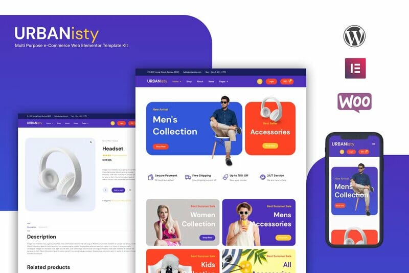 Urbanisty – A Multi-purpose eCommerce Elementor Template Kit