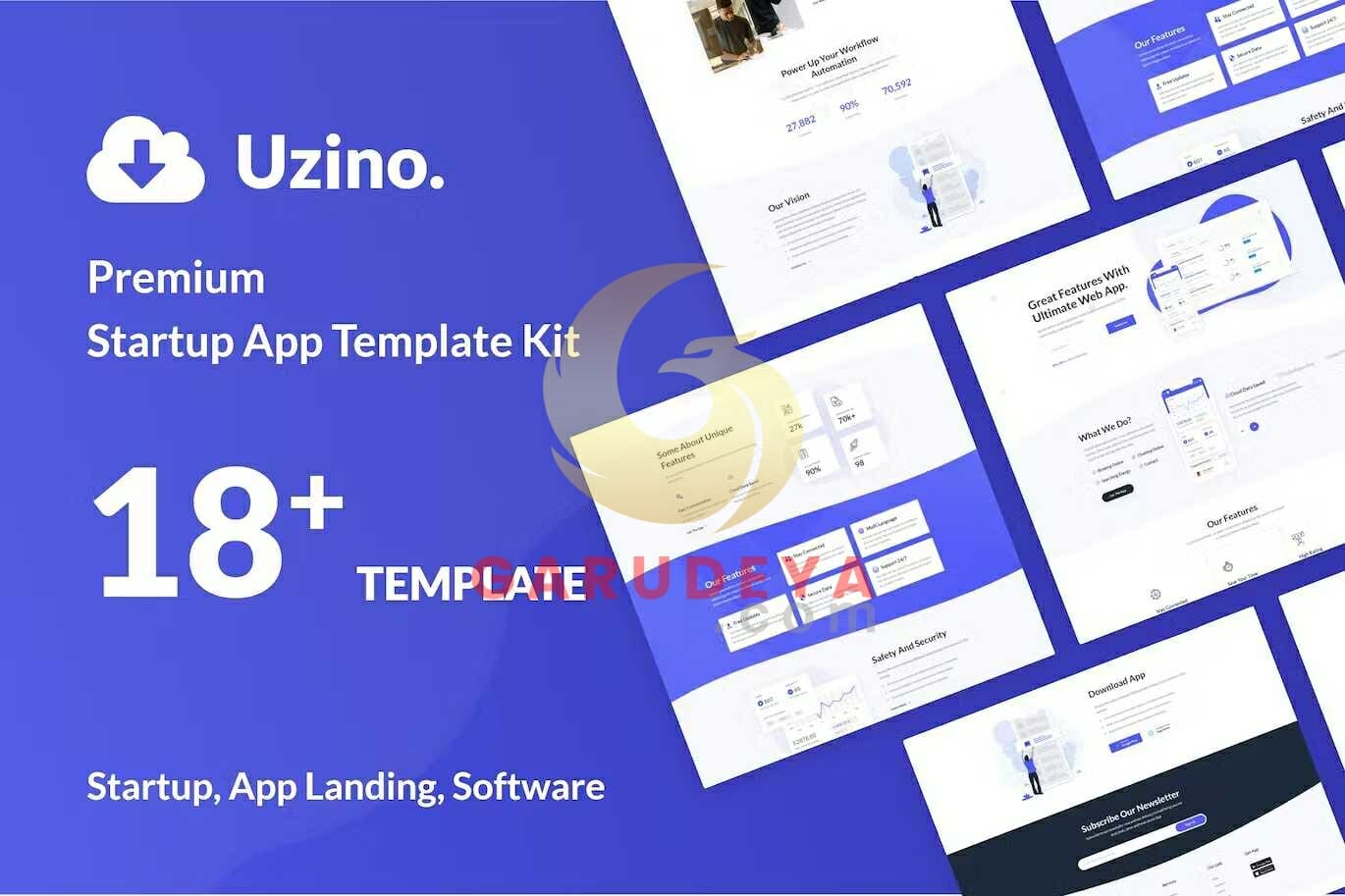 Uzino – Startup App Elementor Template Kit