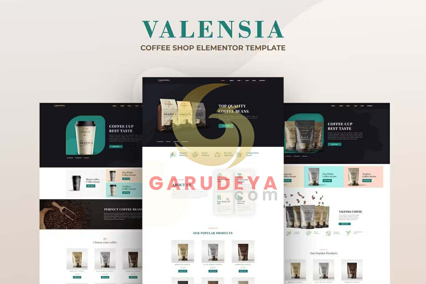 Valensia – Coffee Shop Elementor Template Kit