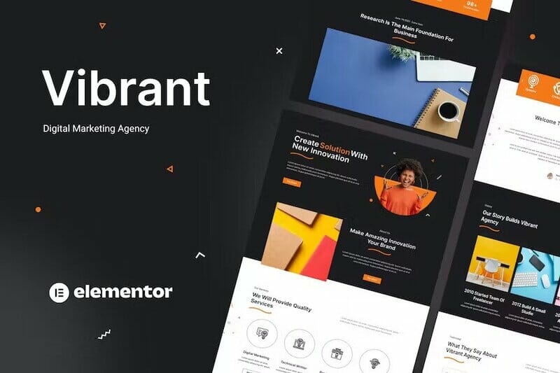 Vibrant – Digital Agency Elementor Template Kit