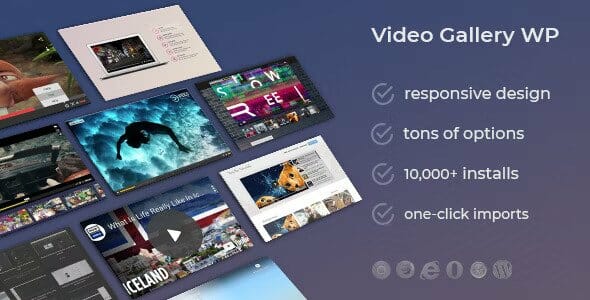 Video Gallery WordPress Plugin /w YouTube, Vimeo, Facebook pages