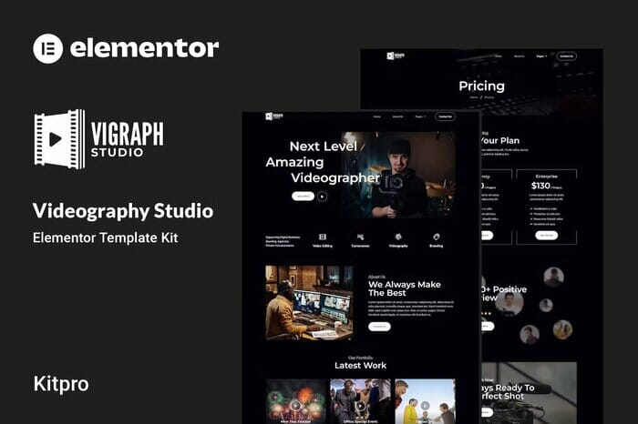 Vigraph – Videography Studio Elementor Template Kit