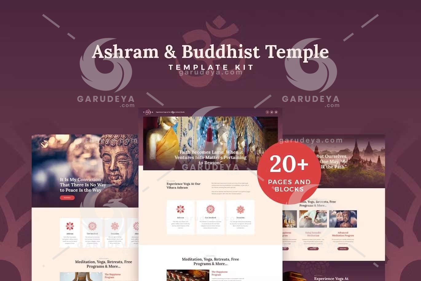 Vihara – Ashram & Oriental Buddhist Temple Elementor Template Kit