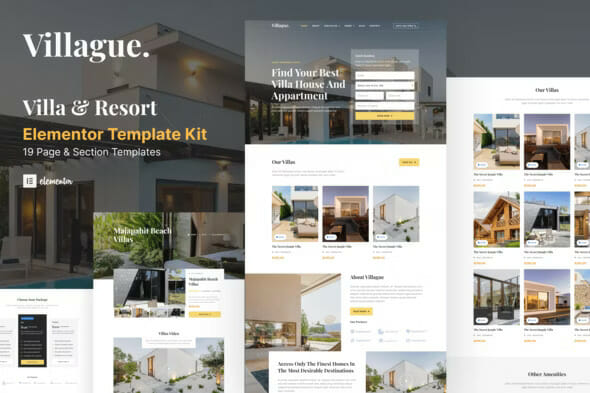 Villague – Private Villa & Resort elementor Template Kit